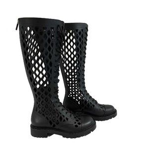 Christian Dior - D-Trap Black High Boots in Matt Calfskin 35.5 US 5.5 BRAND NEW